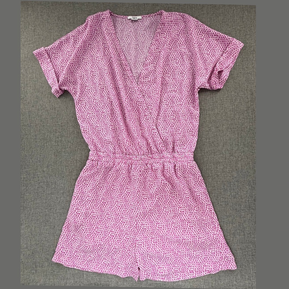 Bar III Romper Shorts Medium Polyester Fuschia Lightweight Relaxed Fit